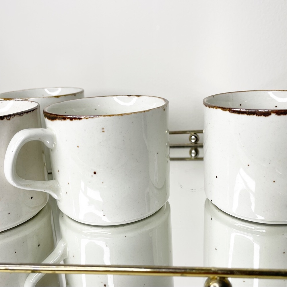 Set of 4 Brown Speckle Mini Mugs - Picture 7 of 16
